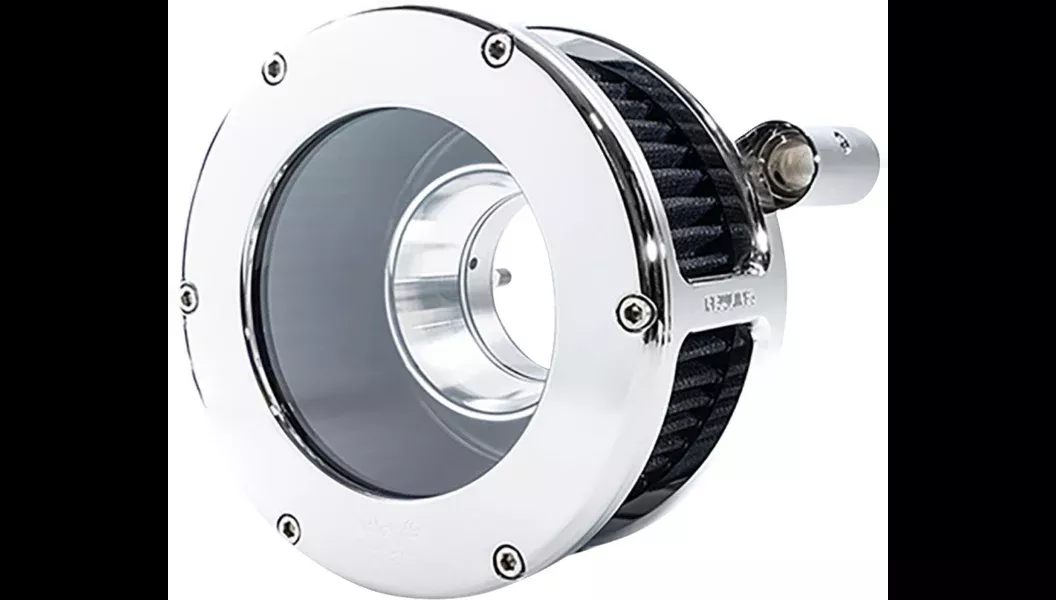 Feuling Oil Pump Corp. BA Air Cleaner Kit – Chrome/Clear with Black Filter – ’93-’99 Evolution Big Twin – 5568