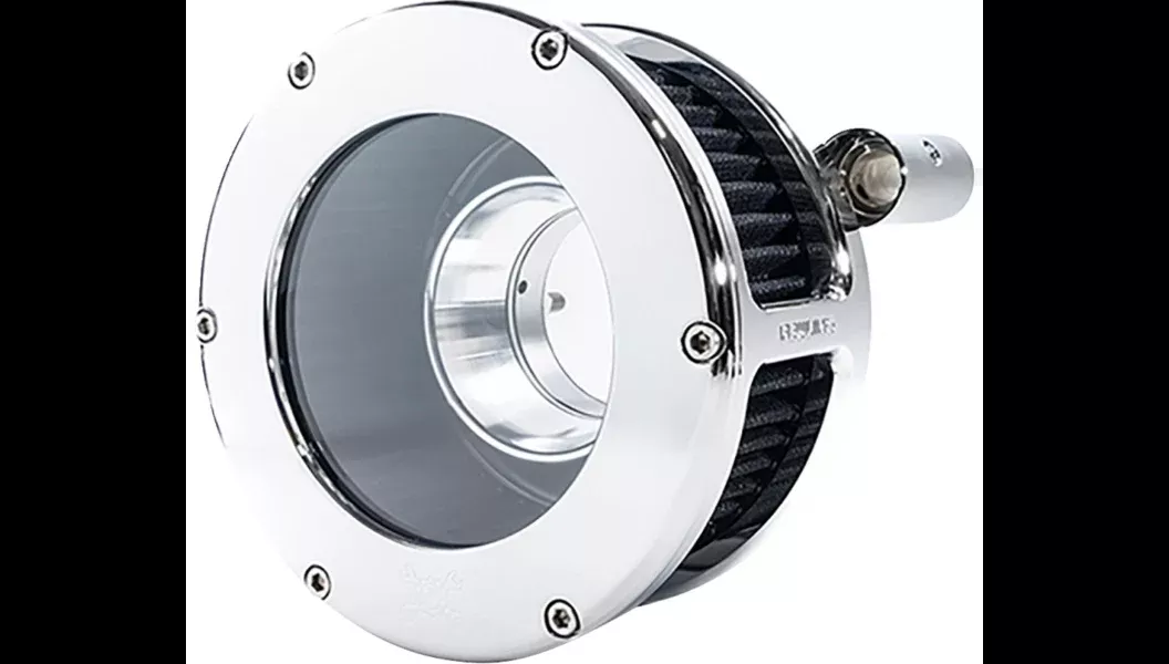 Feuling Oil Pump Corp. BA Air Cleaner Kit – Chrome/Clear with Black Filter – Twin Cam – 5548 – 5547