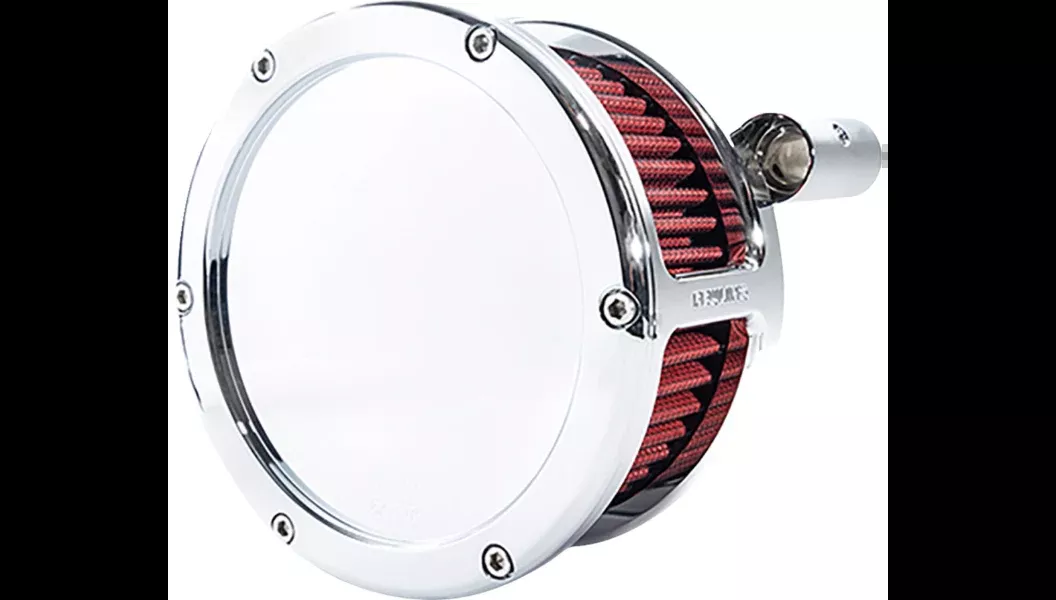 Feuling Oil Pump Corp. BA Air Cleaner Kit – Chrome with Red Filter – 08-17 Dyna/Softail/Touring – 5457