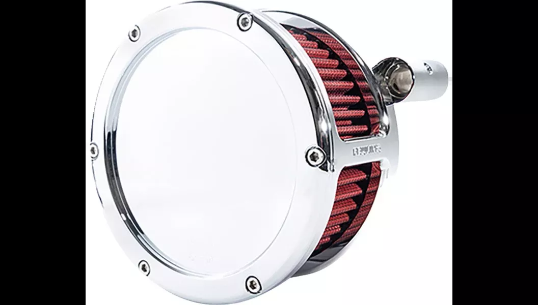 Feuling Oil Pump Corp. BA Air Cleaner Kit – Chrome with Red Filter – Twin Cam – 5447