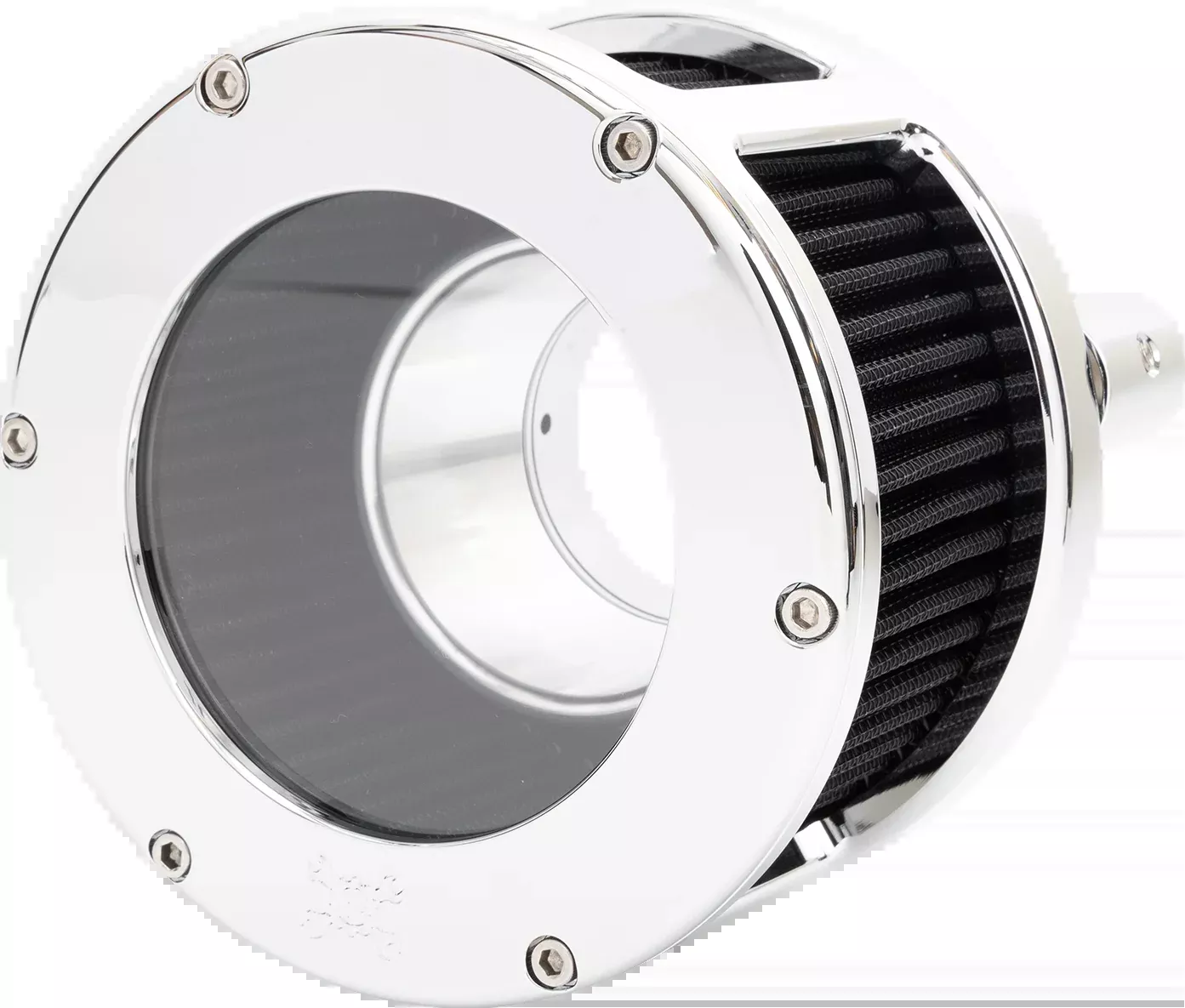 Feuling OIL PUMP CORP. BA Race Series Air Cleaner Kit - Chrome/Clear - Black Filter - 5528