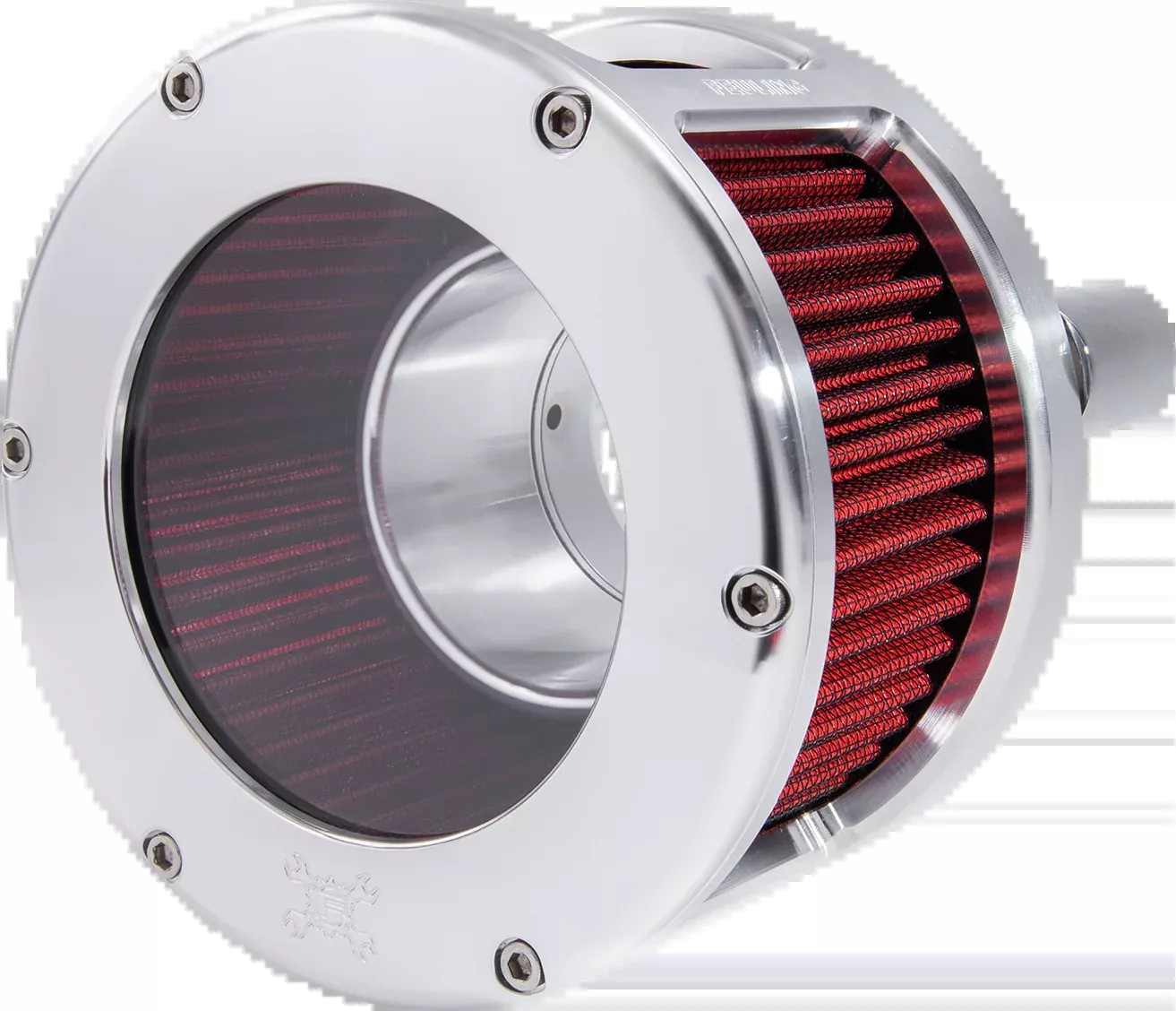 Feuling OIL PUMP CORP. BA Race Series Air Cleaner Kit - Raw - M8 - Red Filter - 5422