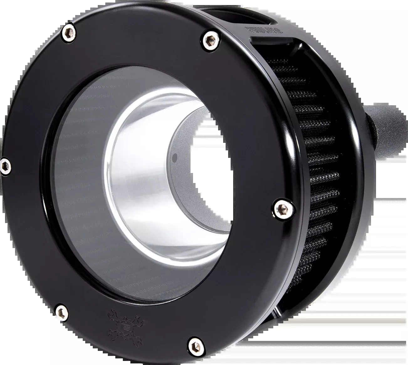 Feuling OIL PUMP CORP. BA Series Air Cleaner Kit - Black Anodized/Clear - Black Filter - 5534