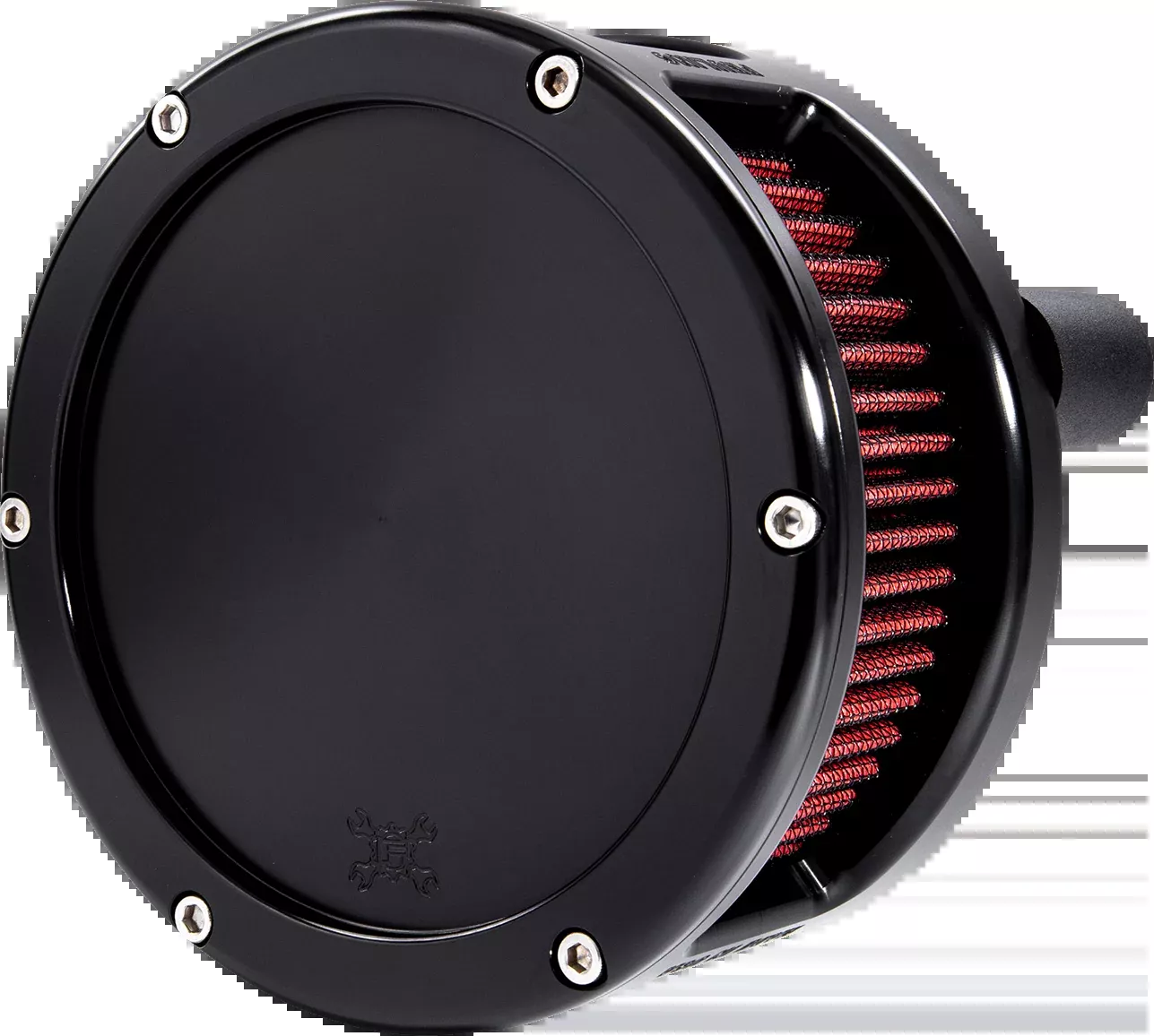 Feuling OIL PUMP CORP. BA Series Air Cleaner Kit - Black Anodized - M8 - Red Filter - 5433