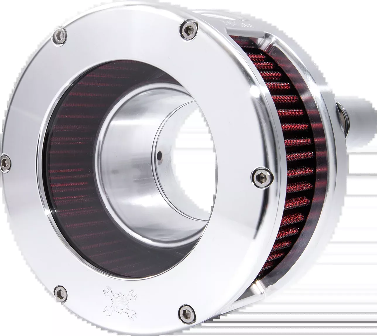Feuling OIL PUMP CORP. BA Series Air Cleaner Kit - Raw - M8 - Red Filter - 5432