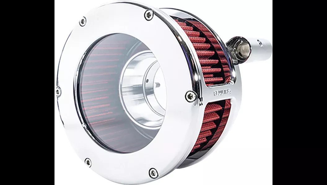 Feuling Oil Pump Corpl. BA Air Cleaner Kit – Chrome/Chrome with Red Filter – 93-99 Evolution Big Twin – 5468