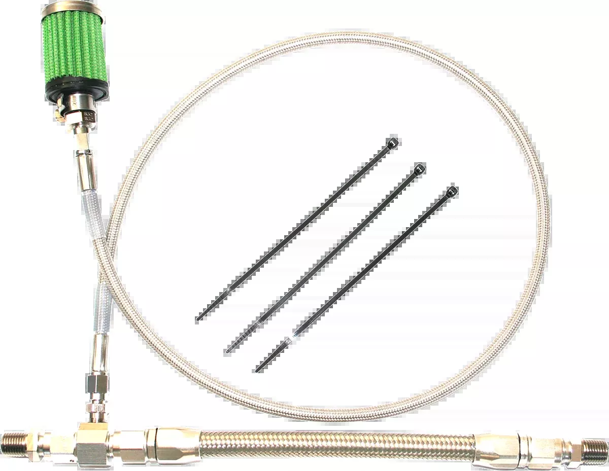Feuling Oil Tank Breather Kit - Stainless - 02'-06' Touring - 3080