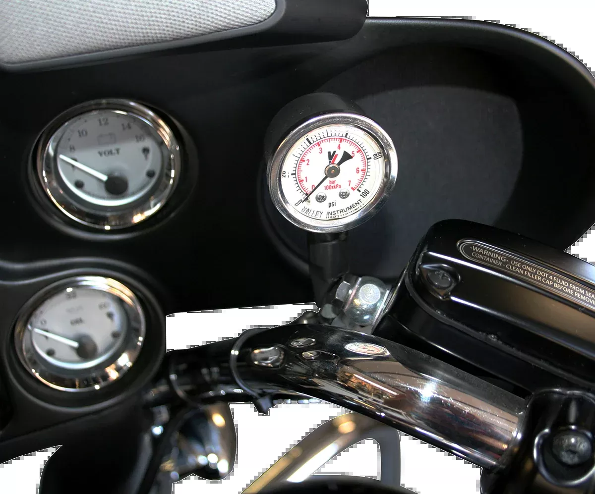 Feuling Remote Oil Pressure Gauge/Line Kit - Black - 9019