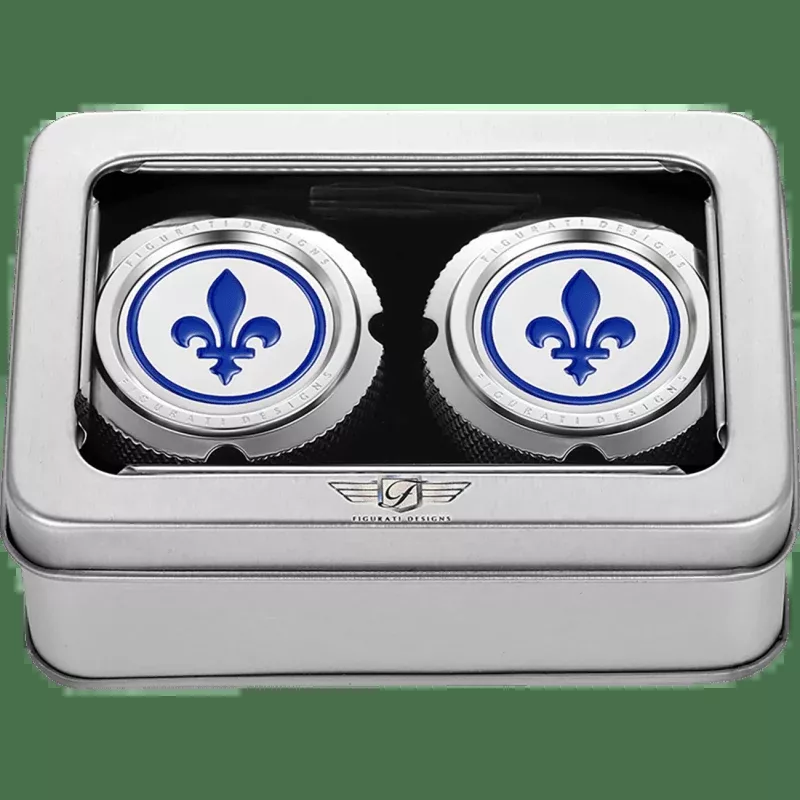 Figurati Designs Blue Fleur-DE-LIS Front Axle Nut Cover