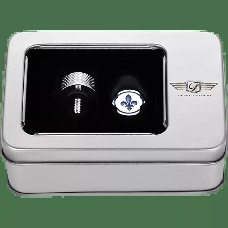 Figurati Designs Blue Fleur-DE-LIS Seat Screw