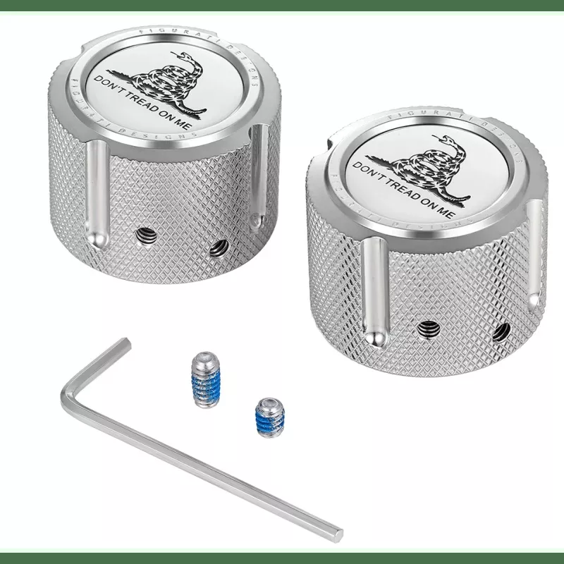 Figurati Designs Front Axle Nut Covers With Don't Tread On ME