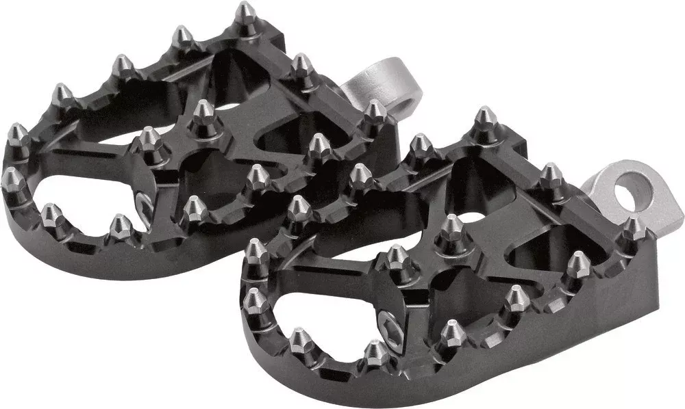 Flo Black BMX Style Motorcycle Footpegs 55-20 Harley Dyna Touring Softail FLHX