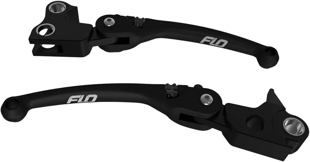 Flo MX Motorcycle Black Handlebar Lever Set 1996-2017 Harley Dyna Softail Models