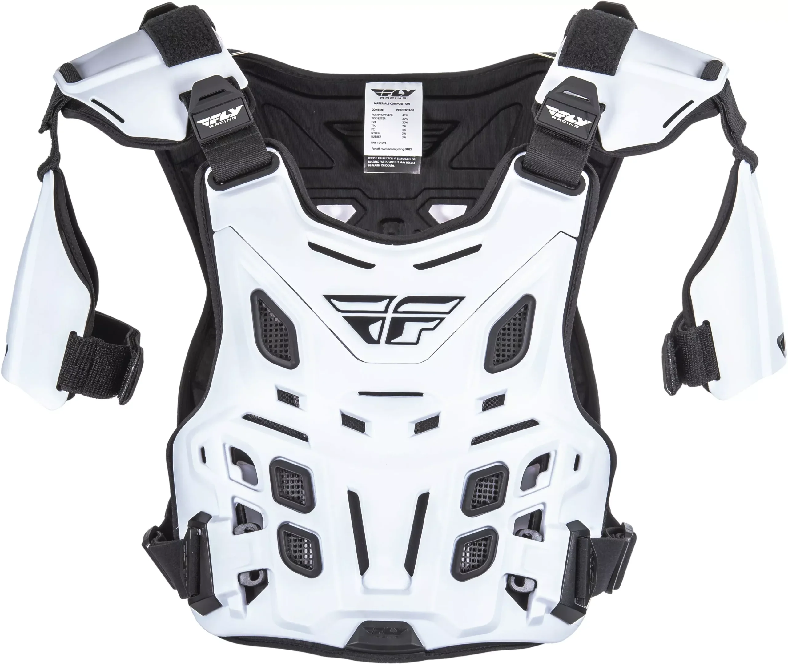 Fly Racing Ce Revel Offroad Roost Guard White-36-16054