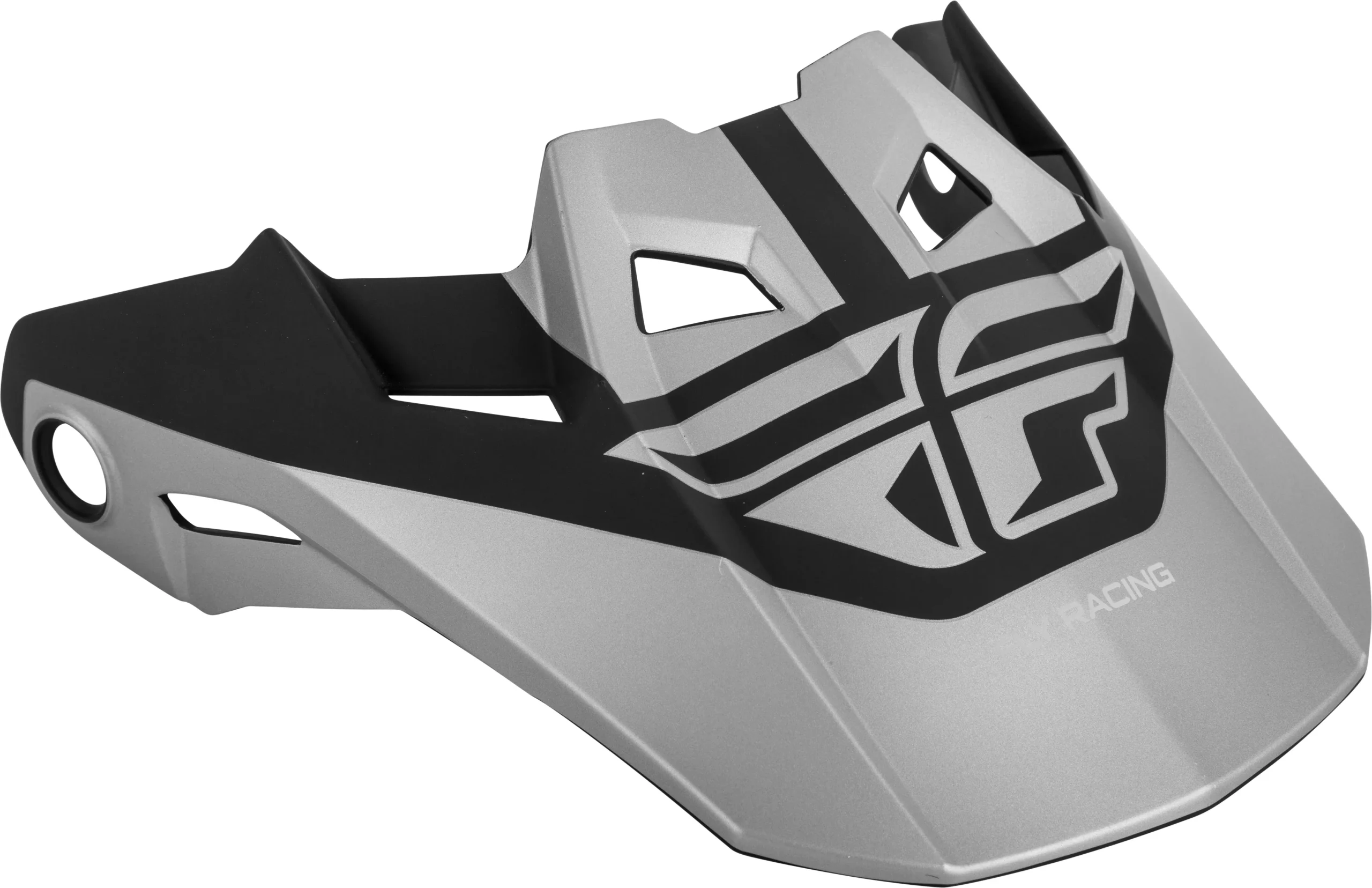 FLY RACING FORMULA VISOR MATTE BLACK/SILVER XL-2X 73-47202X