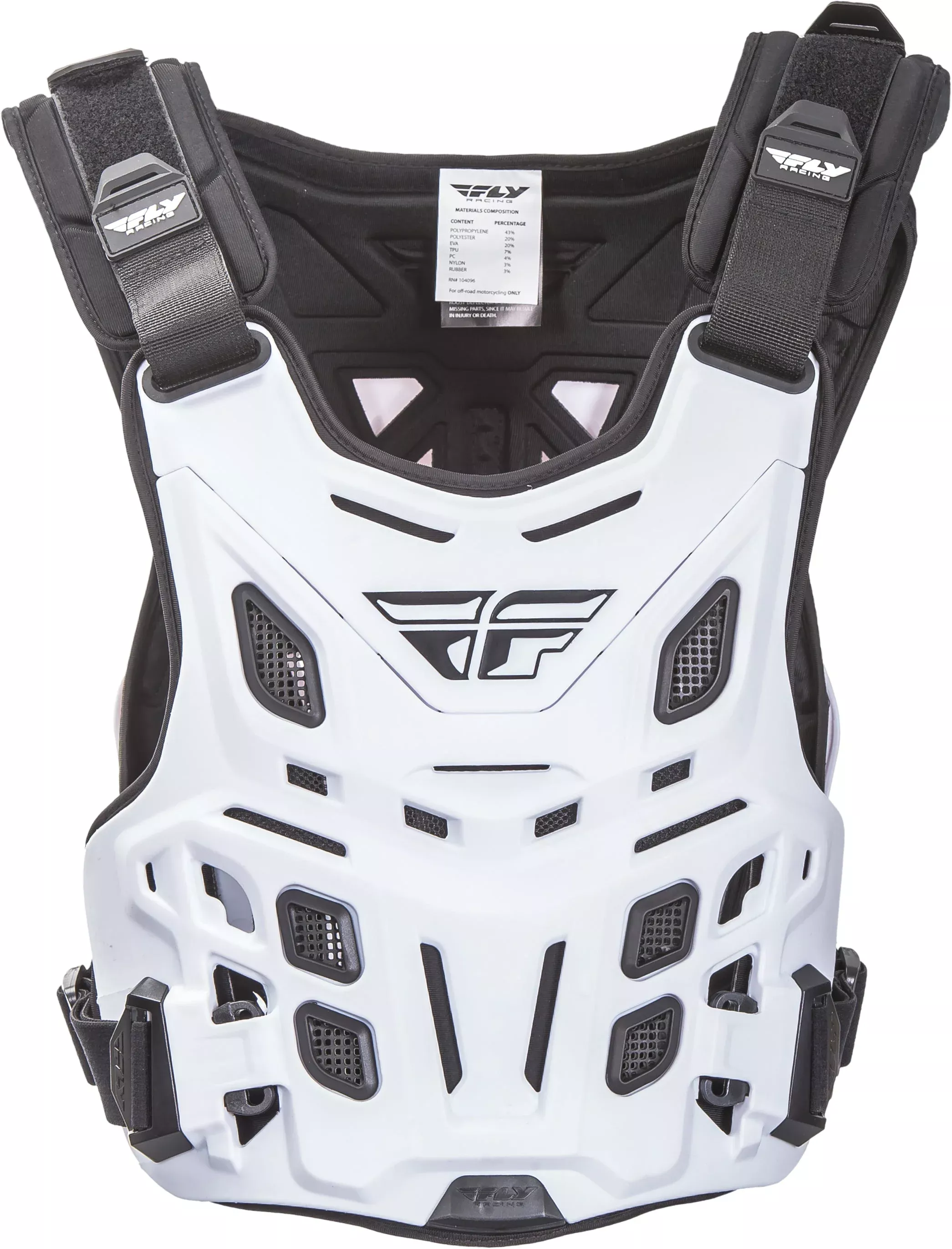 Fly Racing Revel Race Roost Guard White-36-16040