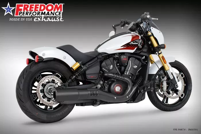 FREEDOM 4.5″ CLASSIC 2 STEP SLIP ON MUFFLER INDIAN SCOUT MODEL 2025