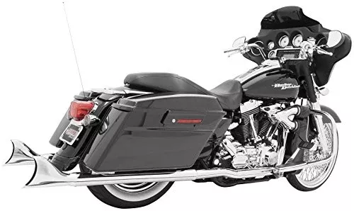 Freedom HD00349 Exhaust (Shark tail Slip-On Chrome 2-1/2″X32″ Blue proof)