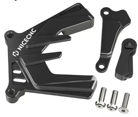 FRONT SPROCKET GUARD 00-23 YAMAHA YZ 250 X BLACK ALUMINUM 5HC-17466-00-00