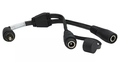Gears Heated Visor Male RCA Socket to Female Coax & Female RCA Socket