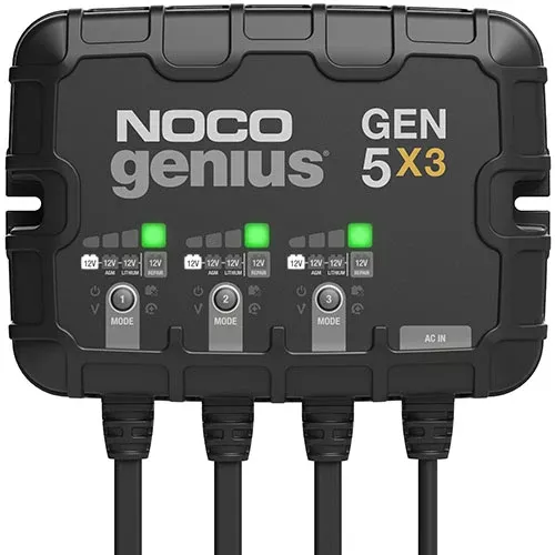 Genius Chargers 3-Bank 15A Onboard Battery Charger GEN5X3