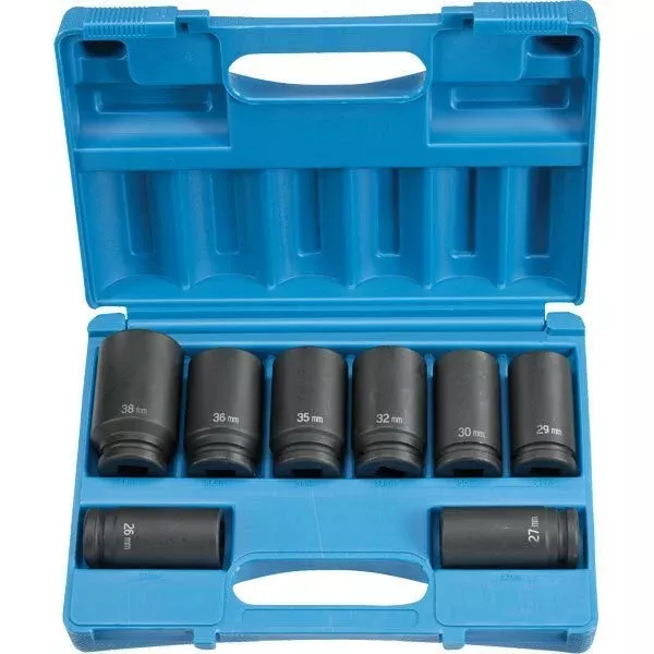 Grey Pneumatic 8134MD 3/4″ Drive Deep 6 Point Metric 8 Piece Socket Set in Case