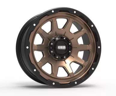 Grid Wheels GD1520090237Y0008 Off-Road Wheel 20×9 Matte Bronze Black Lip