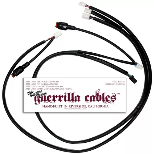 Guerrilla Cables Extended Length Handlebar Control Harness for 2024-2025 Harley Touring
