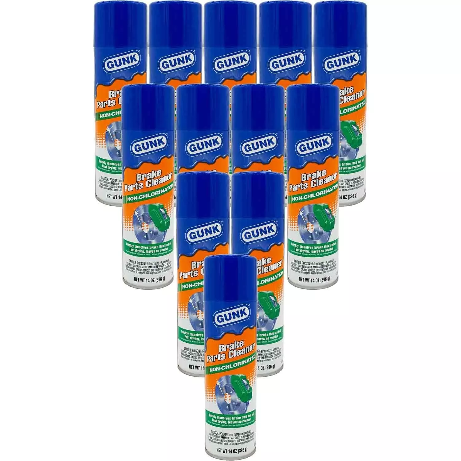 Gunk M705 Non-Chlorinated Brake Parts Cleaner – 14oz Pack of 12