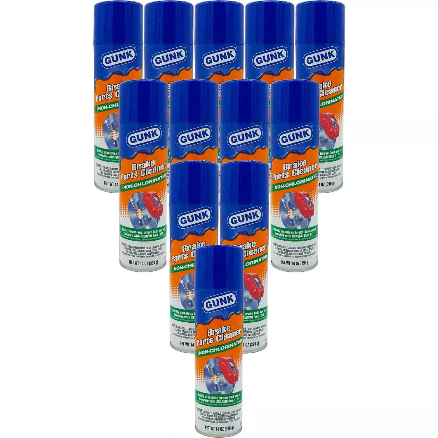 Gunk M710 Non-Chlorinated Low VOC Brake Parts Cleaner – 14oz Pack of 12