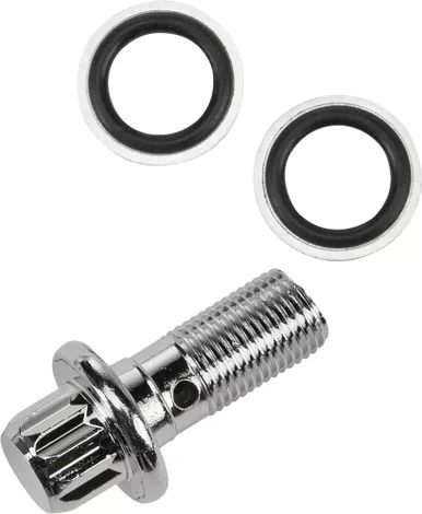 Harddrive Banjo Bolts 12-Pt Kit Chrome Oe#41739-84 – 17-0086