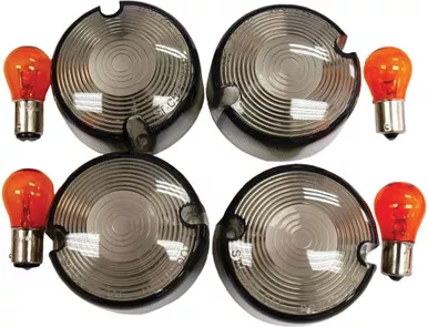 Harddrive Smoked Turn Signal Lens Kit Domed – 161032