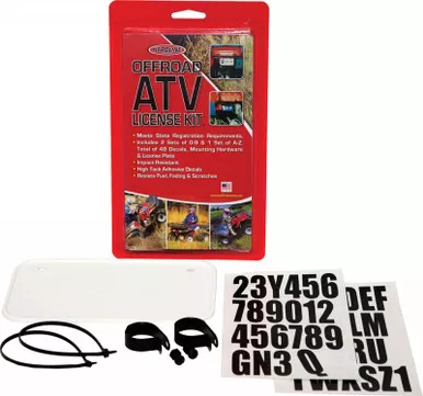 Hardline License Plt Kit Wht Plastic – 2340W