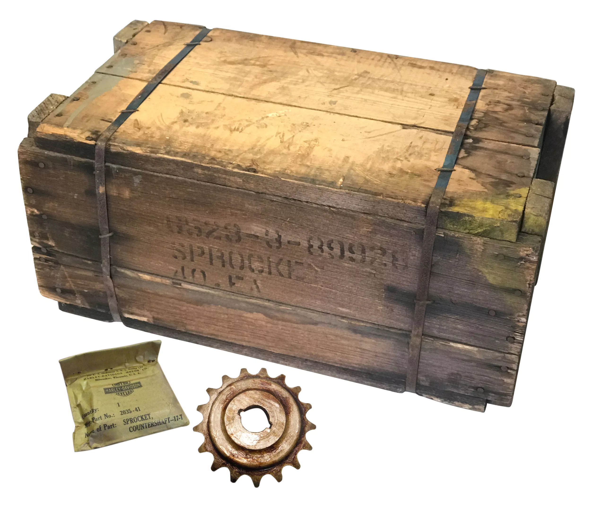 Harley-Davidson Counter Shaft SprocketWWII Era Crate | 2035-41 (40 Count)