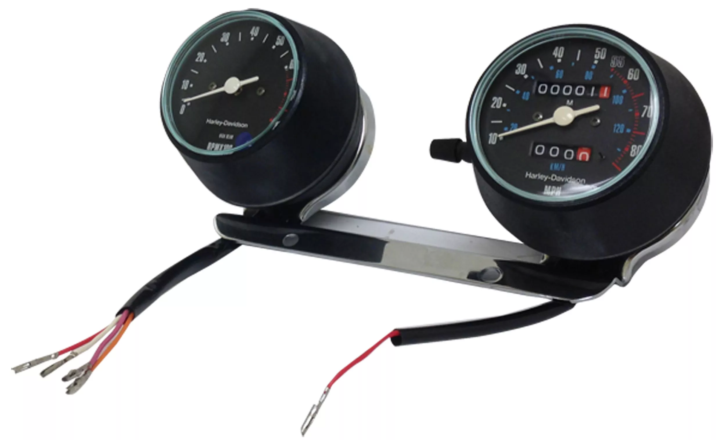 Harley-Davidson Tach & SpeedometerFor Sportsters (1977-84) | MPH and KM/H