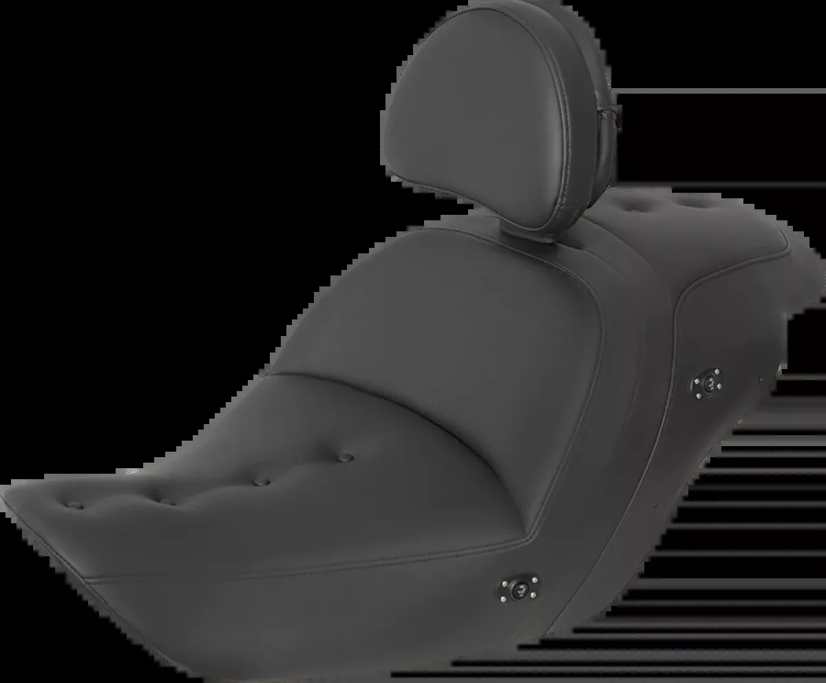 Heated Roadsofa™ Pillow Top Seat – With Backrest – Black