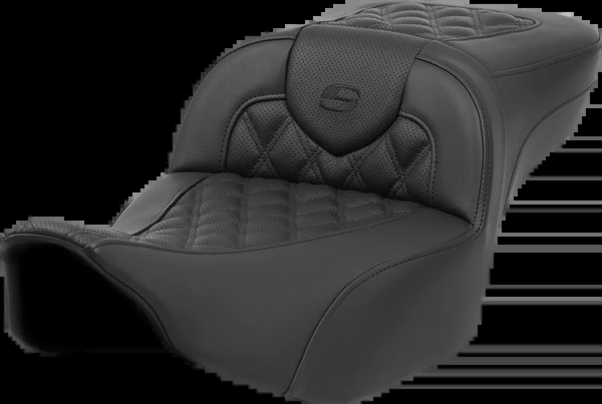Heated RoadSofa™ Seat - Extended Reach - Lattice Stitch - w/o Backrest - FLT/FLH ’23-‘24