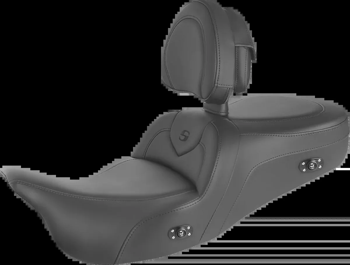 Heated RoadSofa™ Seat – With Backrest – Black w/ Black Stitching – FL’ 09-’24