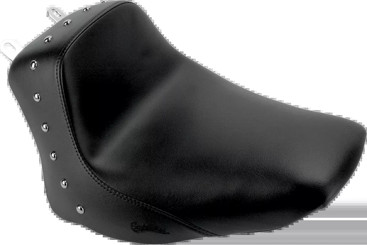 Heels Down Solo Seat – Without Backrest – Studded – Black – FLSTC