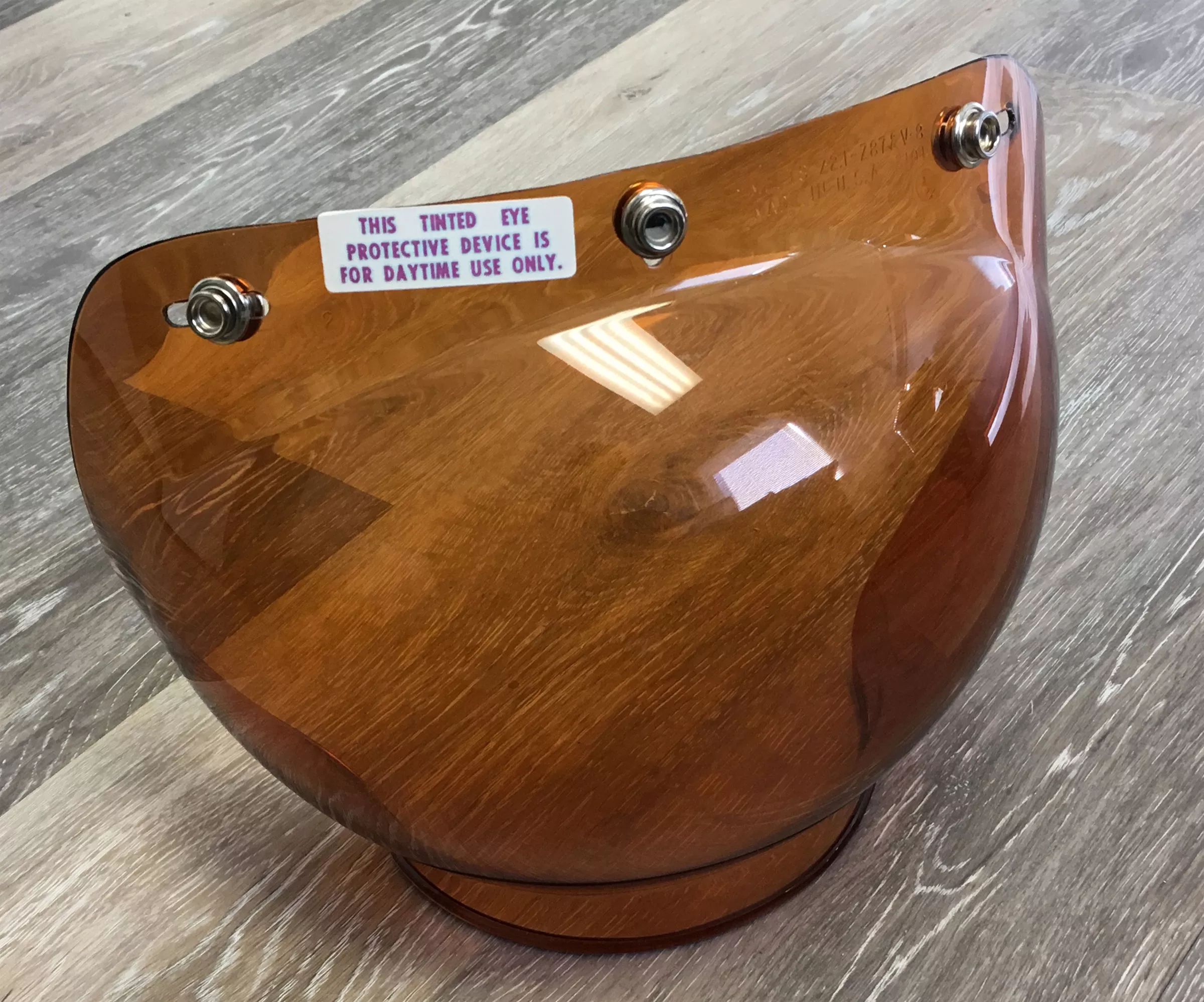 Helmet Bubble Visor – Amber