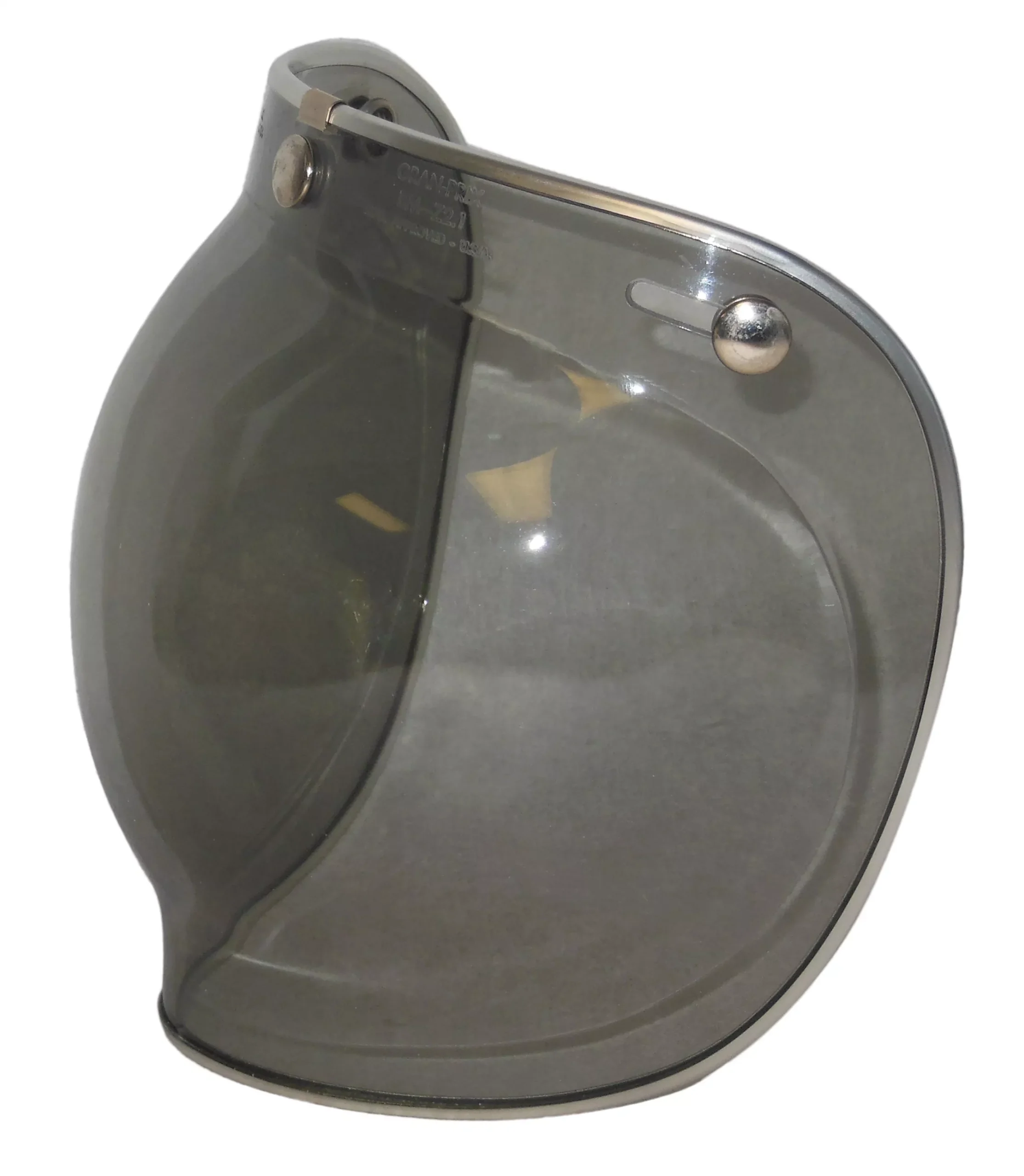 Helmet Face Shield (Bubble, 3-Snap, Alum. Edging)
