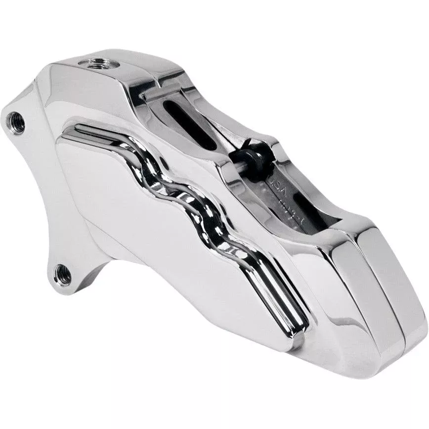 HHI Hawg Halters 6 Piston Chrome Left Side Caliper Harley Big Twin 11.5 00-16