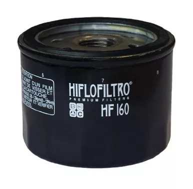 Hiflofiltro HF160 Premium Oil Filter, Black