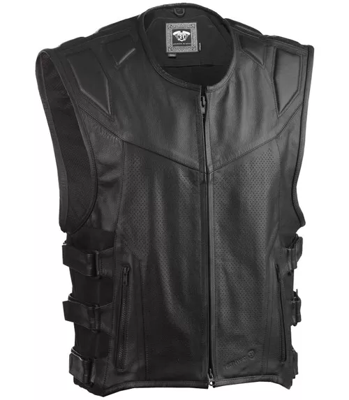Highway 21 Blockade Mens Leather Vest