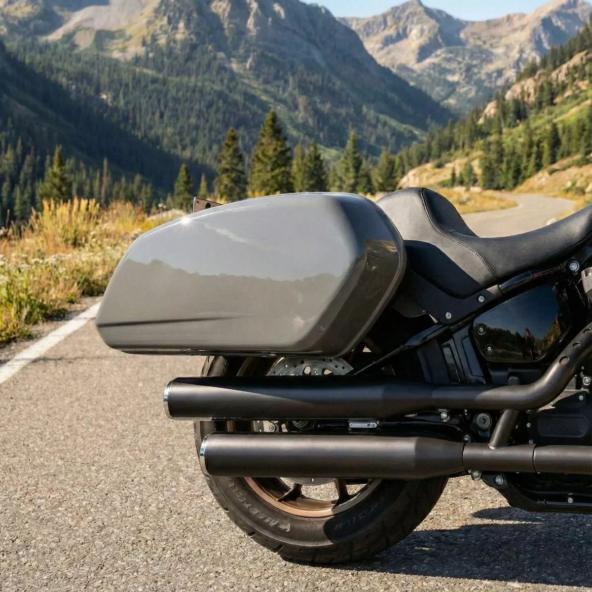 Hogworkz Color Matched Saddlebags for ’18-25 Harley Davidson Lowrider FXLR/S. ’22-24 Low Rider ST Models (Select Finish)