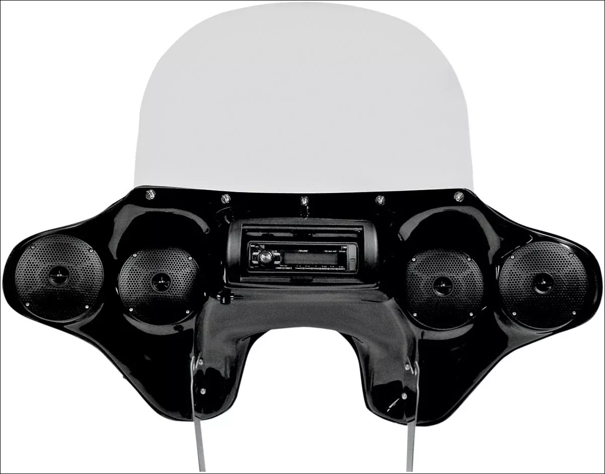Hoppe HPKT-0027A Quadzilla Quick Detach Fairing w/ Speakers & Jenson FLSTN