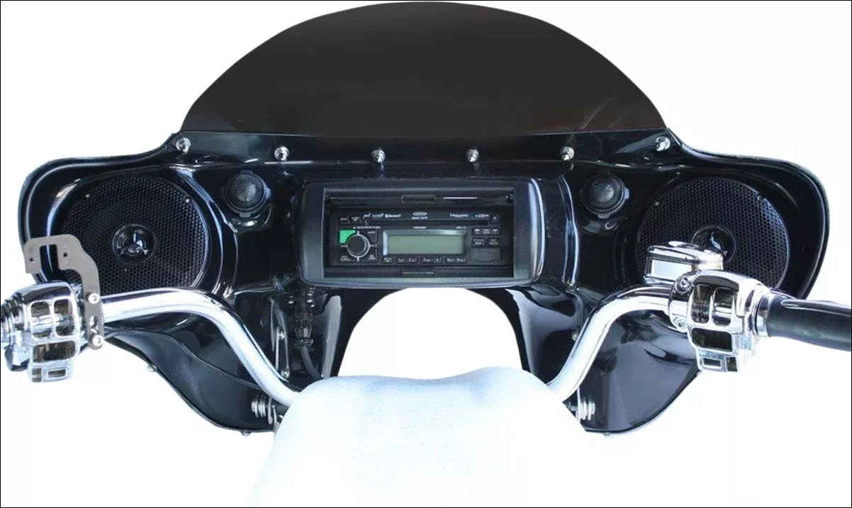 Hoppe HPKT-0037A Sportzilla Quick Detach Fairing Speakers FLHR Handlebar Control