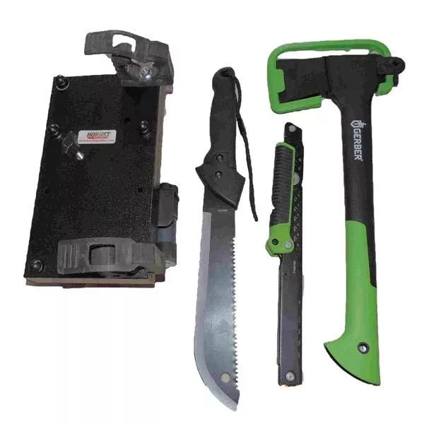 Hornet Outdoors Rack Mount Tool Set Saw, Machete And Hatchet
