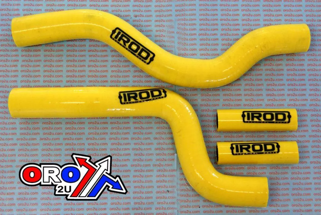 HOSE KIT 4pcs 01-08 RM250 YELLOW, SILICONE RADIATOR SUZUKI, IROD 010027