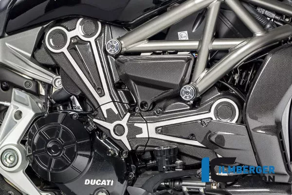 Ilmberger Carbon Cam Belt Covers With Chrome Decal Ducati XDiavel 2016